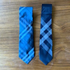 Burberry manston silk ties - bundle of 2